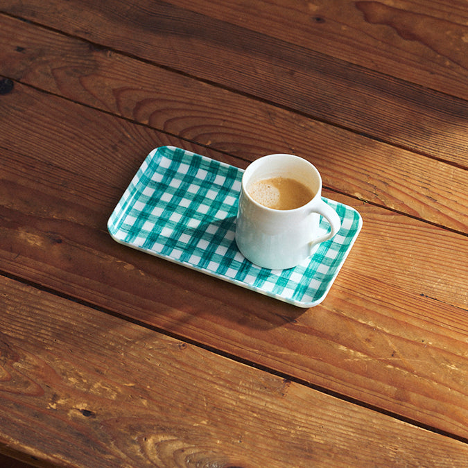Jules Green Check Tray - Collyer's Mansion