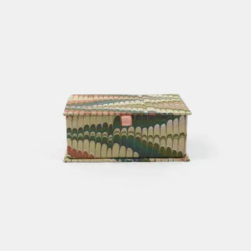 Keepsake Box in Moss Pink Marble