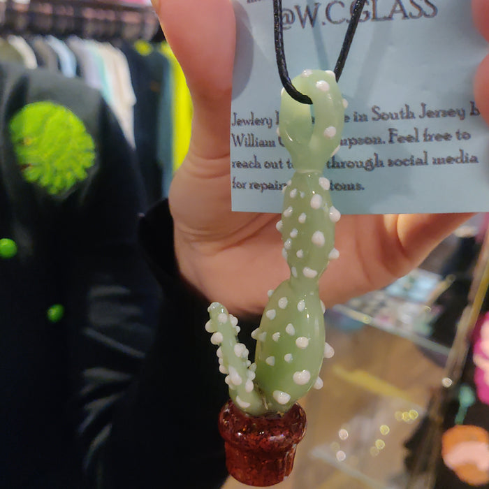 Large Cactus Pendant NECKLACE by W.C. Glass