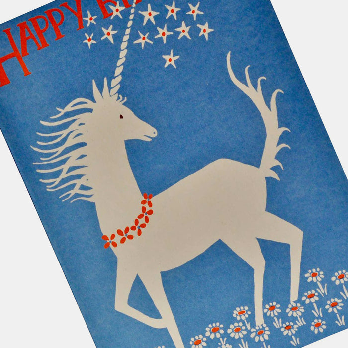 Large Card: Happy Birthday with Unicorn - Collyer's Mansion