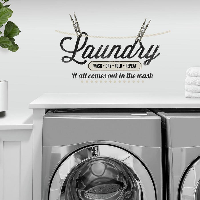 LAUNDRY QUOTE PEEL AND STICK WALL DECALS