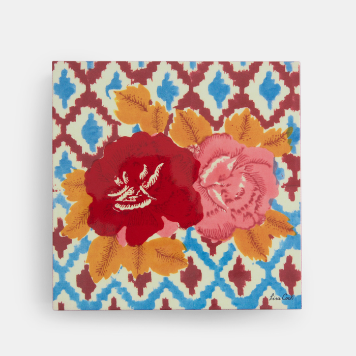 Medium Box in Hima Big Flower Maroon Pervinch