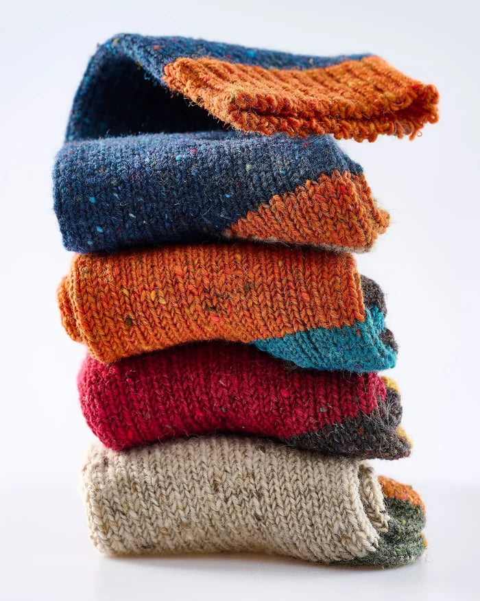 Men's Blue Donegal Wool Socks