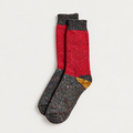 Men's Red Donegal Wool Socks