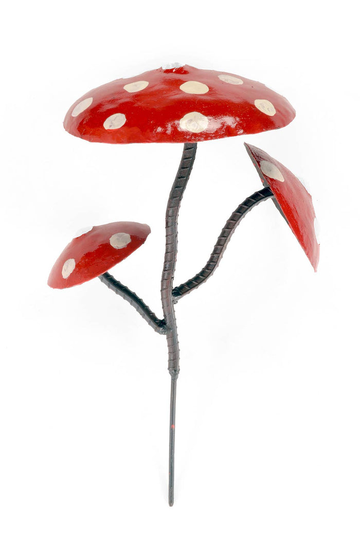 Metal Mushroom Garden Stake