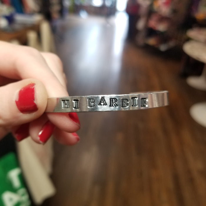 Metal Stamped Movie DOLL CUFF BRACELETS