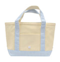 MINI TOTE - COATED CANVAS with GINGHAM MIST TRIM