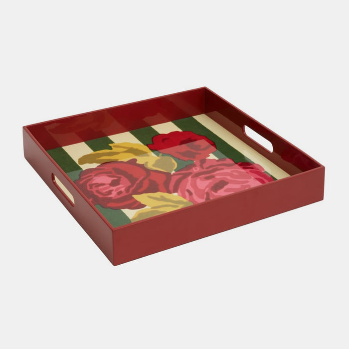Nizam Stripes Green Square Tray