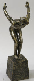 Olympic Man Athlete Swimmer Male Muscular Diver Diving Bronze Sculpture Statue