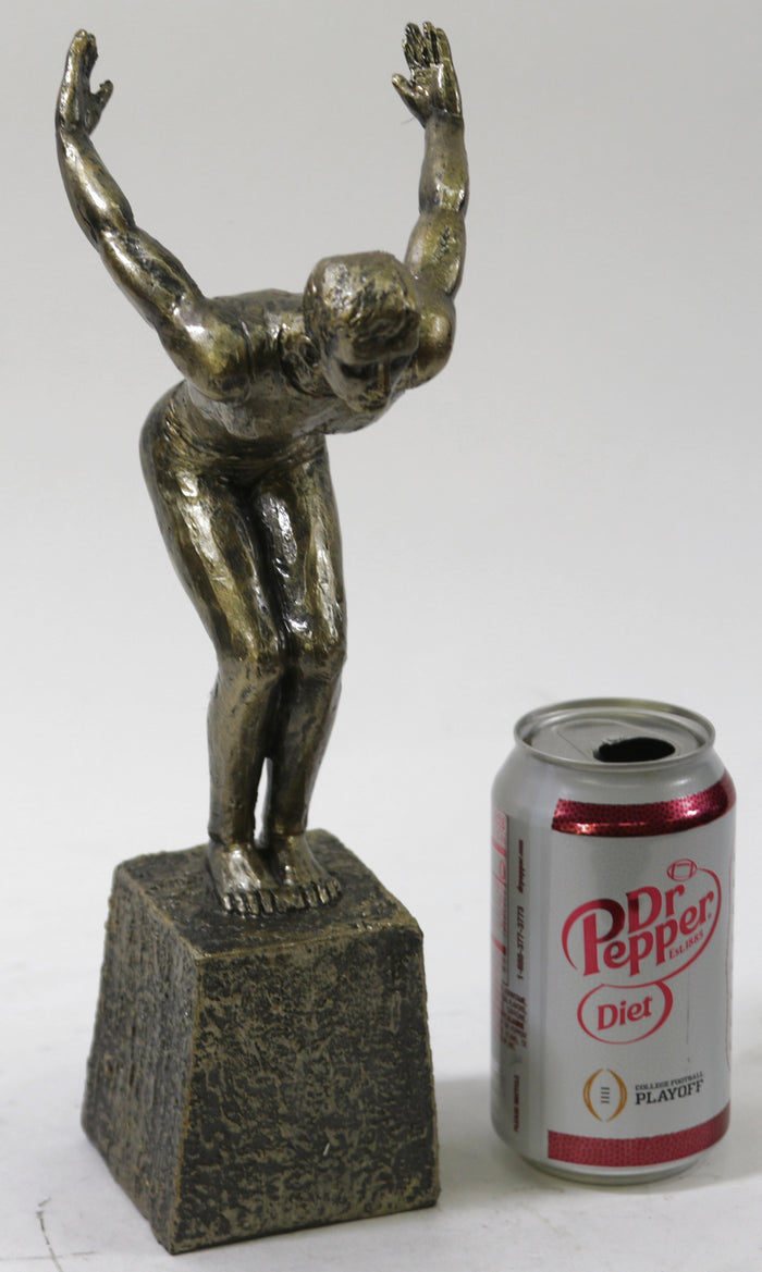 Olympic Man Athlete Swimmer Male Muscular Diver Diving Bronze Sculpture Statue