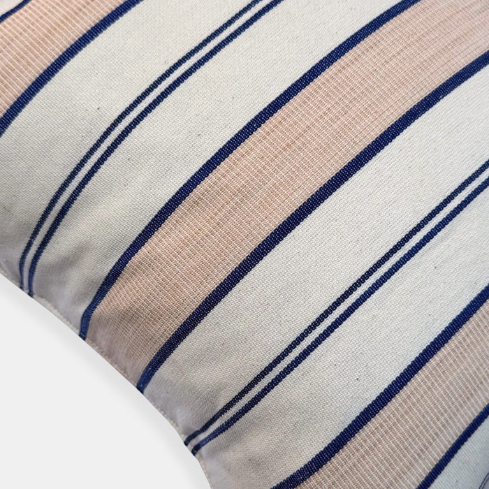 Orange Blossom Stripe Square Pillow