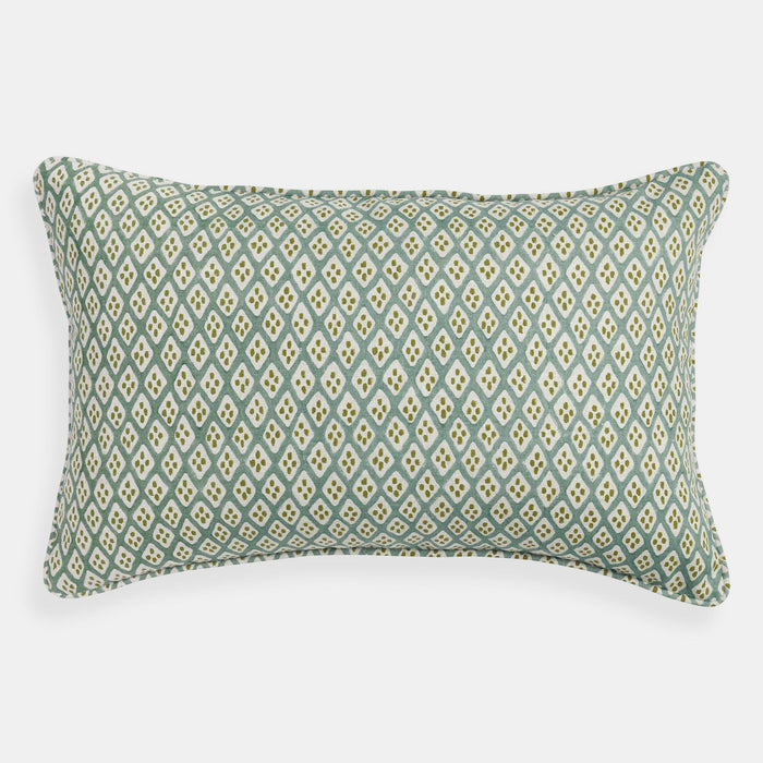 Orvietto Celadon Moss Lumbar Pillow