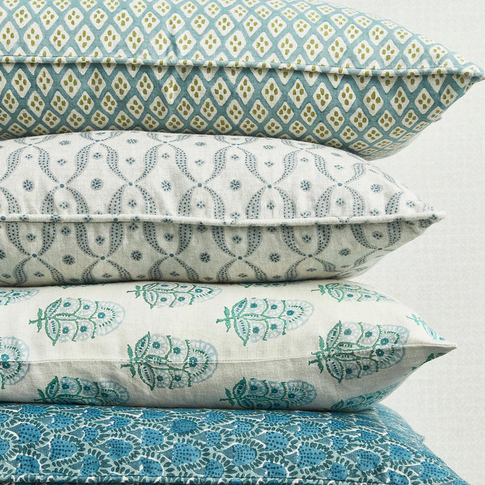 Orvietto Celadon Moss Lumbar Pillow
