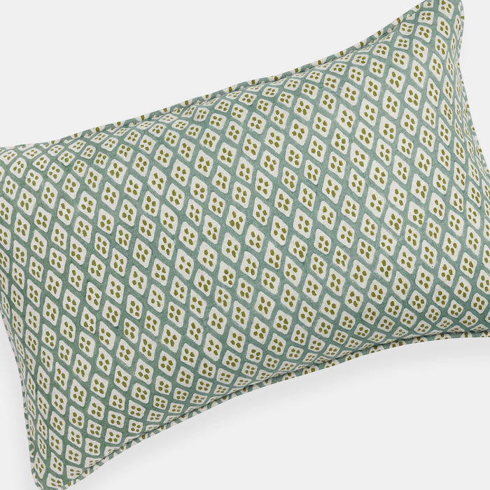 Orvietto Celadon Moss Lumbar Pillow