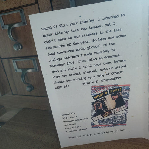 * OUTPUT ZiNE #02 by Taped Off TV
