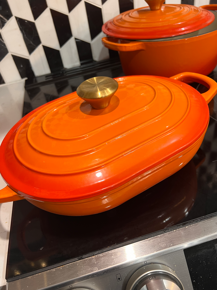 Oval Braising Pan- Tangerine