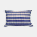Pink and Navy Tartan Lumbar Pillow