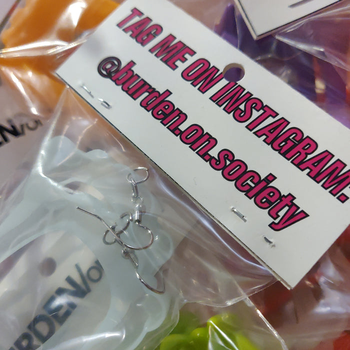 Plastic Fang EARRINGS by Burden on Society