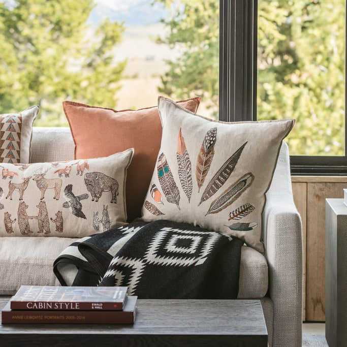 Plumes Fan Square Pillow