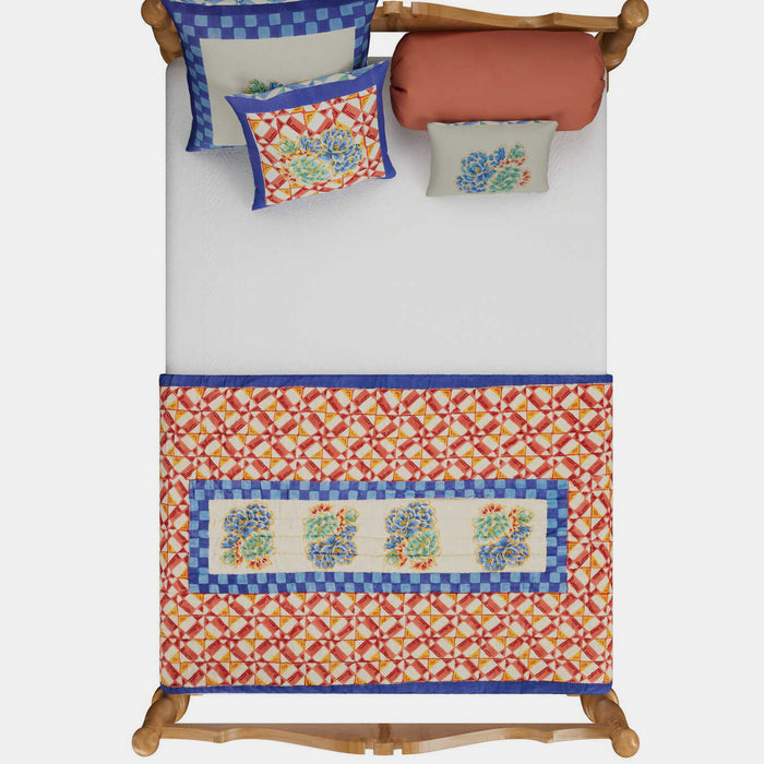 Positano Red Tiles Square Pillow
