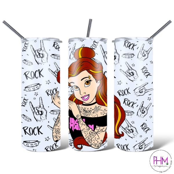 Punk Rock Belle Yellow Hair Tumbler - Gifts