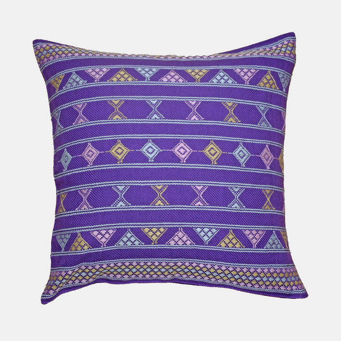 Purple Handwoven Square Pillow