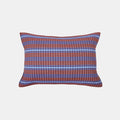 Red and Sky Blue Tartan Lumbar Pillow