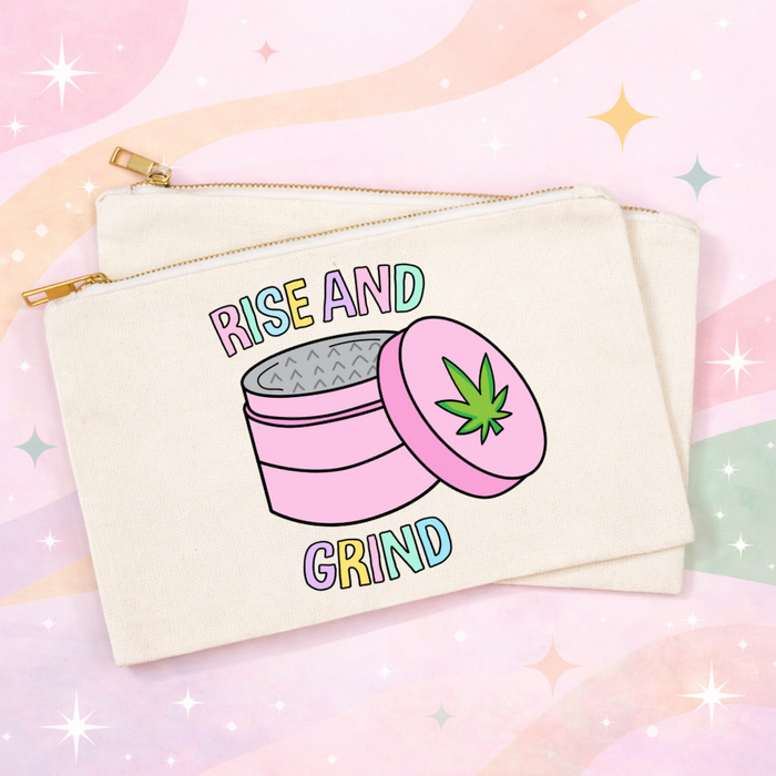 Rise and Grind Stoner Makeup Bag