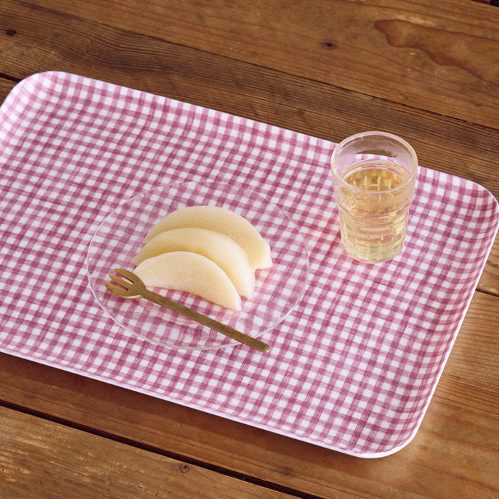 Robin Pink Check Tray - Collyer's Mansion