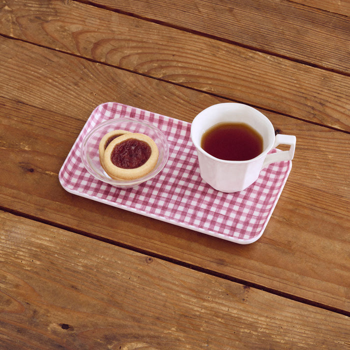 Robin Pink Check Tray - Collyer's Mansion