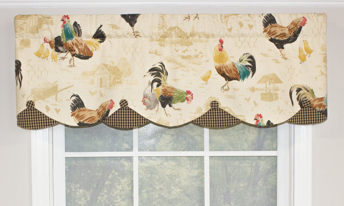 Rooster Strut Petticoat Valance