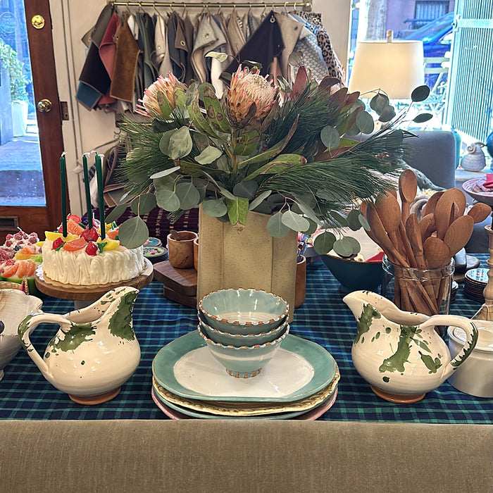 Rounded Serving Platter in Teal
