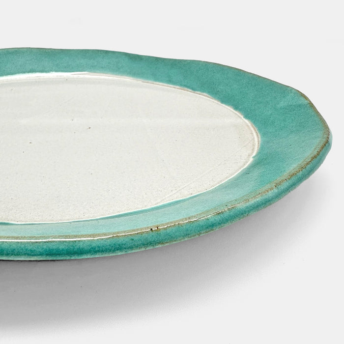Rounded Serving Platter in Teal
