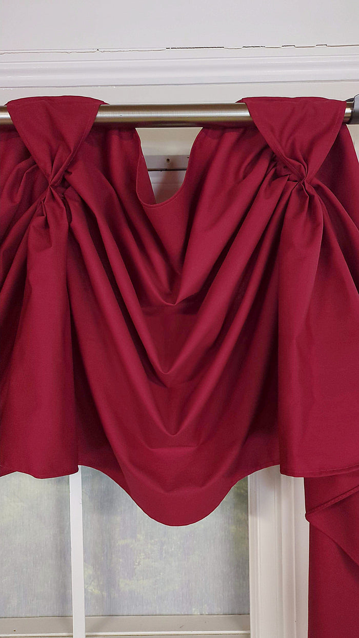 Ruby Red Victory Swag Valance