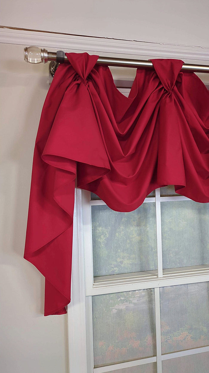Ruby Red Victory Swag Valance
