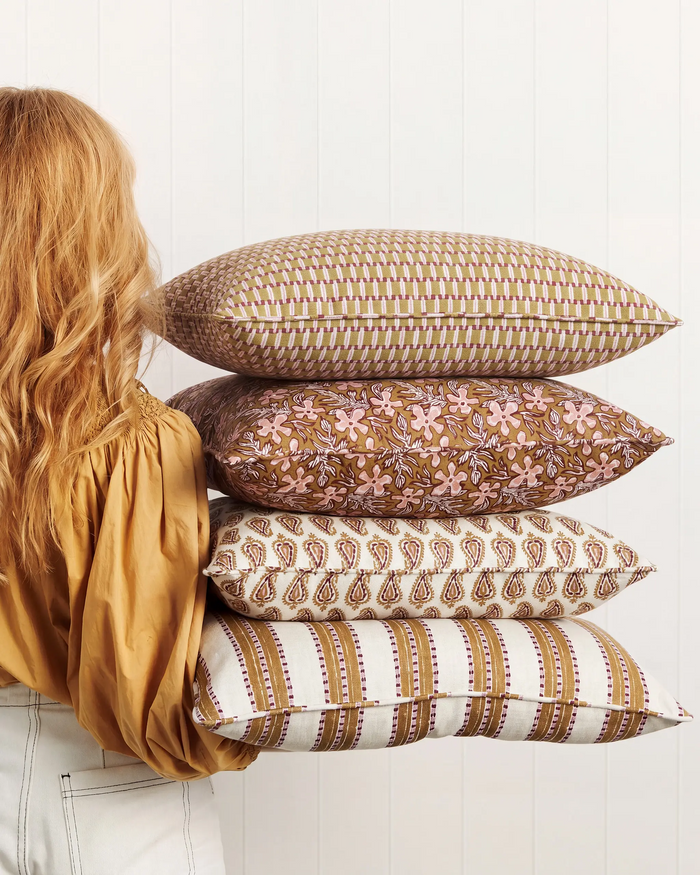 Rumi Moonflower Lumbar Pillow