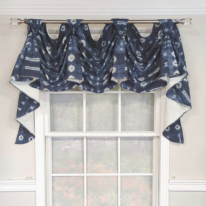 Shibori Victory Swag Valance