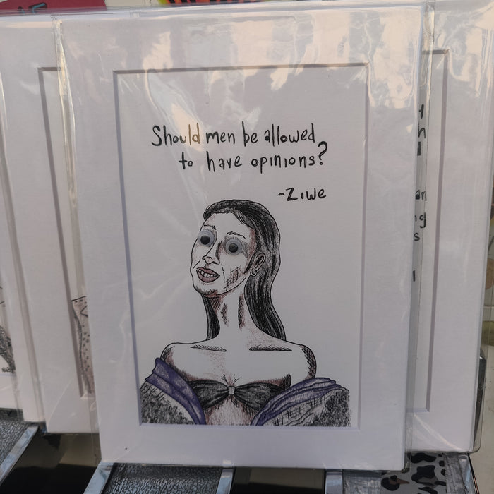 Should men be allowed to have opinions? PRiNT w/ Googly Eyes
