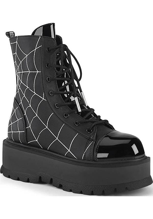 DEMONIA SLACKER-88 [Black] | BOOTS [PREORDER] - BOOTS - Front View