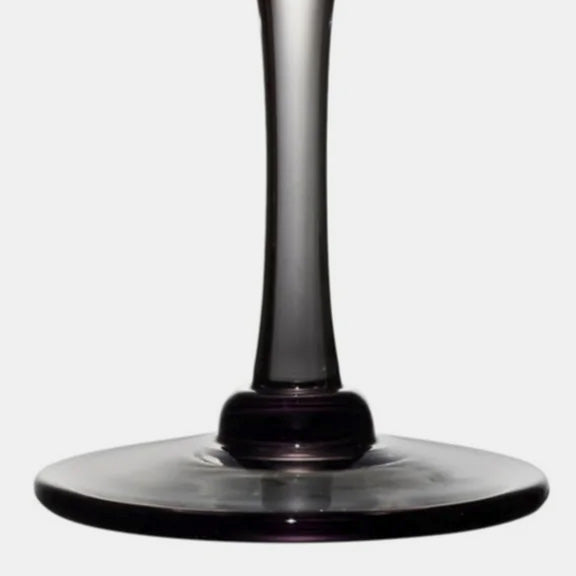 Smoke Crystal Champagne Saucers with Lens