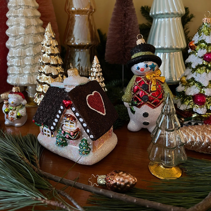 Snowman in a Hat and Vest Ornament