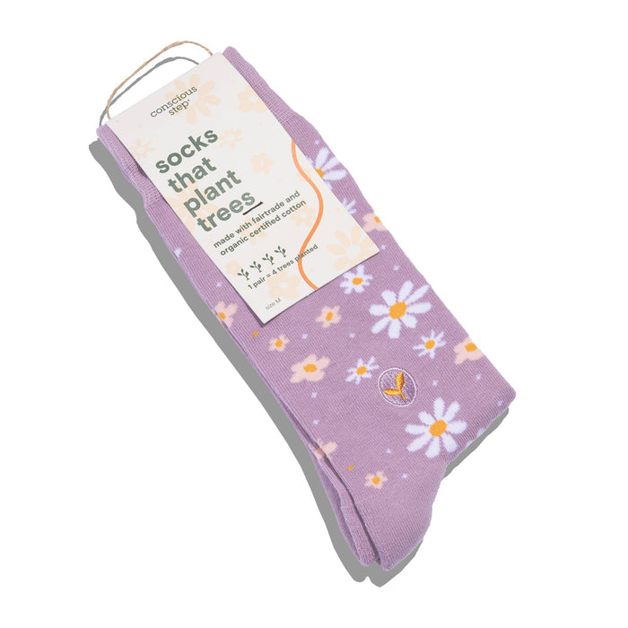 Socks that Plant Trees (Lavender Daisies)