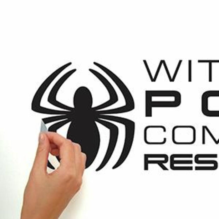 SPIDERMAN QUOTE PEEL AND STICK WALL DECALS