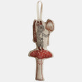 Squirrel with Mushroom Ornament