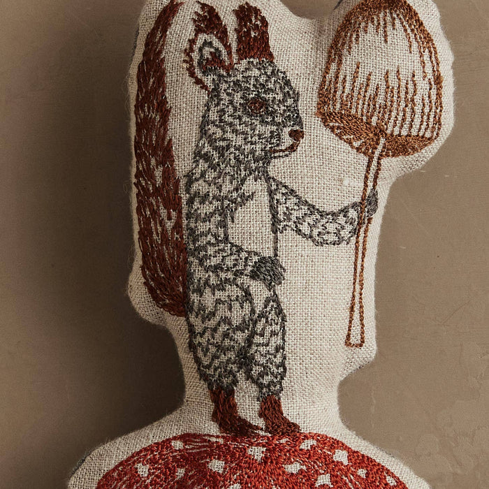 Squirrel with Mushroom Ornament