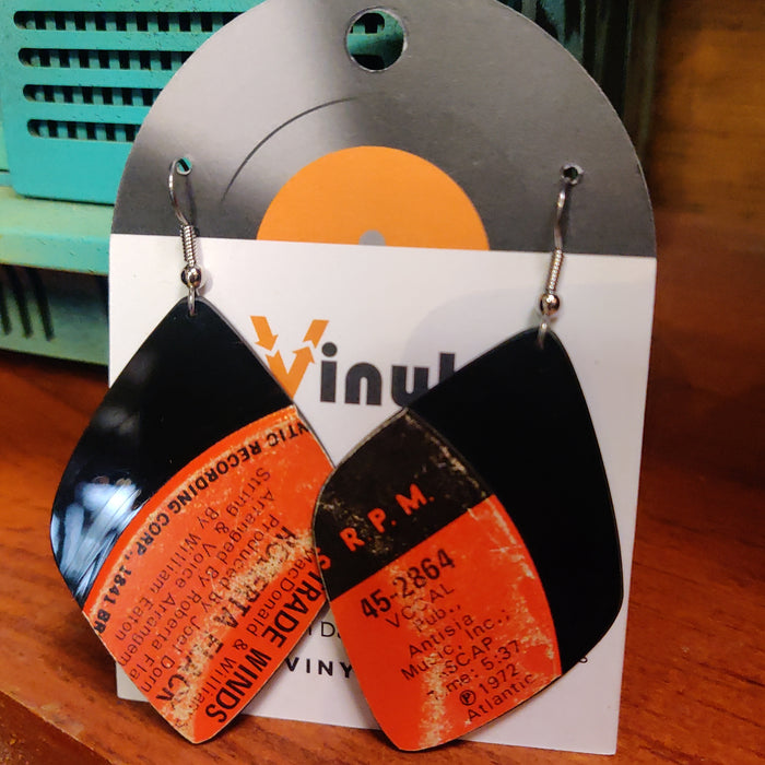 SS015 Roberta Flack Vinyl Record EARRINGS