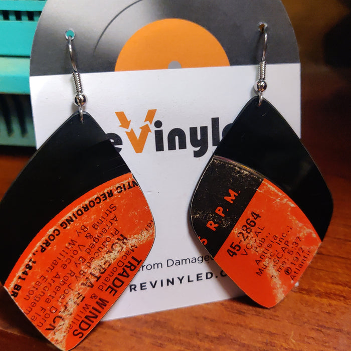 SS015 Roberta Flack Vinyl Record EARRINGS