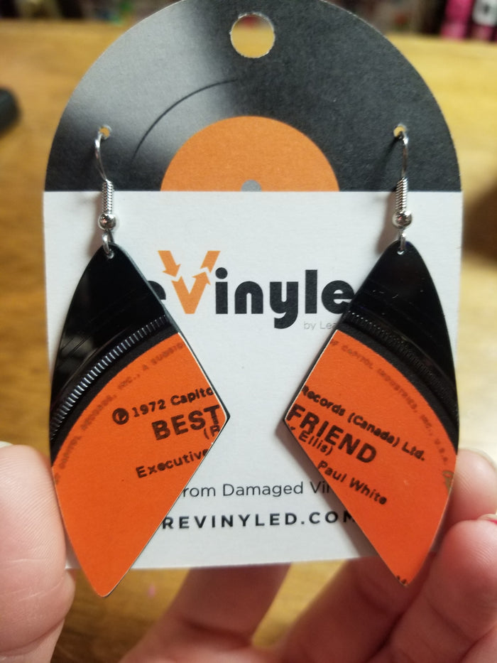 SS131 Edward Bear Vinyl Record EARRINGS