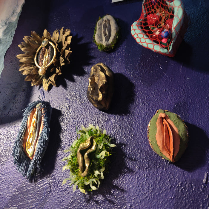 Sunflower Solstice One-of-a-kind Vulva WALL ART by VULVAR Productions