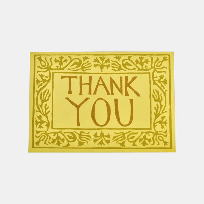 Thank You Yellow Arabesque Card